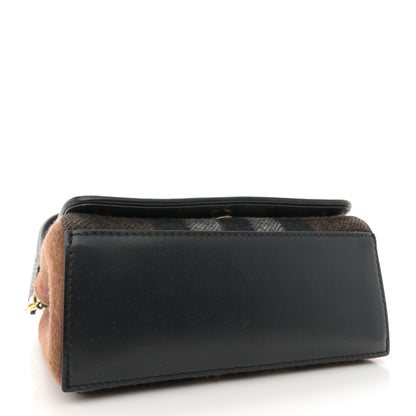 Burberry Cashmere Hackberry Check Note Medium Crossbody Bag Brown 4 of 11