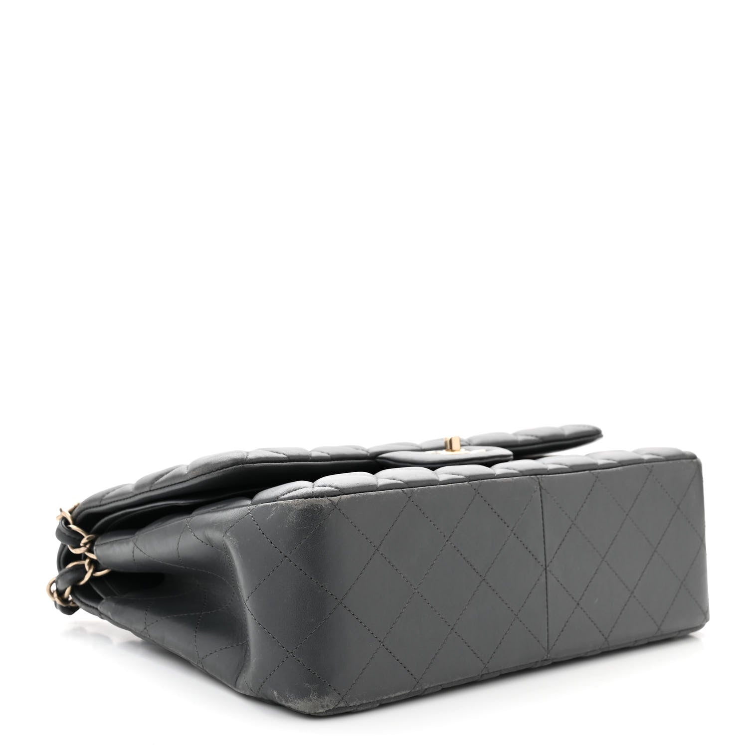 Chanel Lambskin Quilted Jumbo Double Flap Charcoal Grey 4 of 12