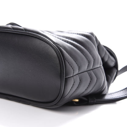 Gucci Calfskin Matelasse GG Marmont Flap Backpack Black 8 of 9