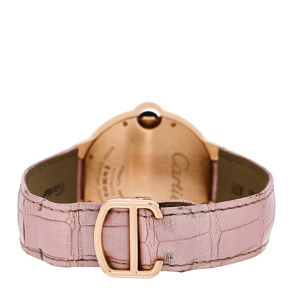 Cartier 18K Pink Gold Alligator Diamond Bezel 42mm Ballon Bleu De Cartier Automatic Watch Pink 3 of 5