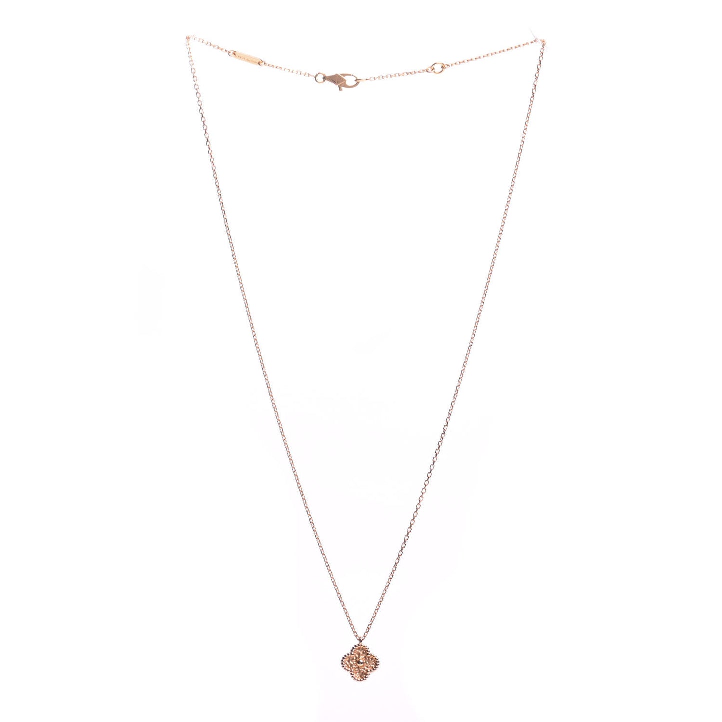 18K Rose Gold Sweet Alhambra Pendant Necklace