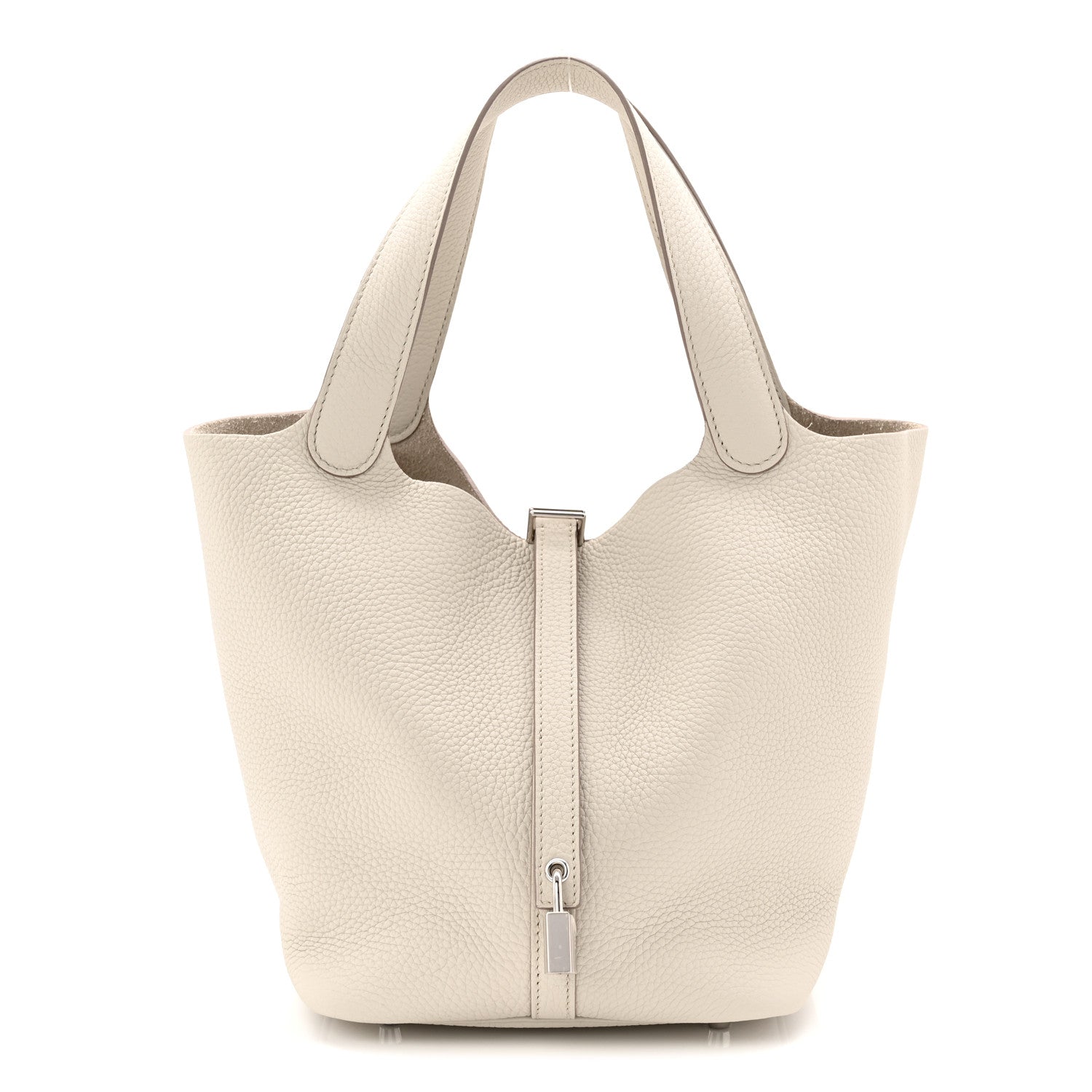 Hermes Taurillon Clemence Picotin Lock 22 MM Beton 1 of 11