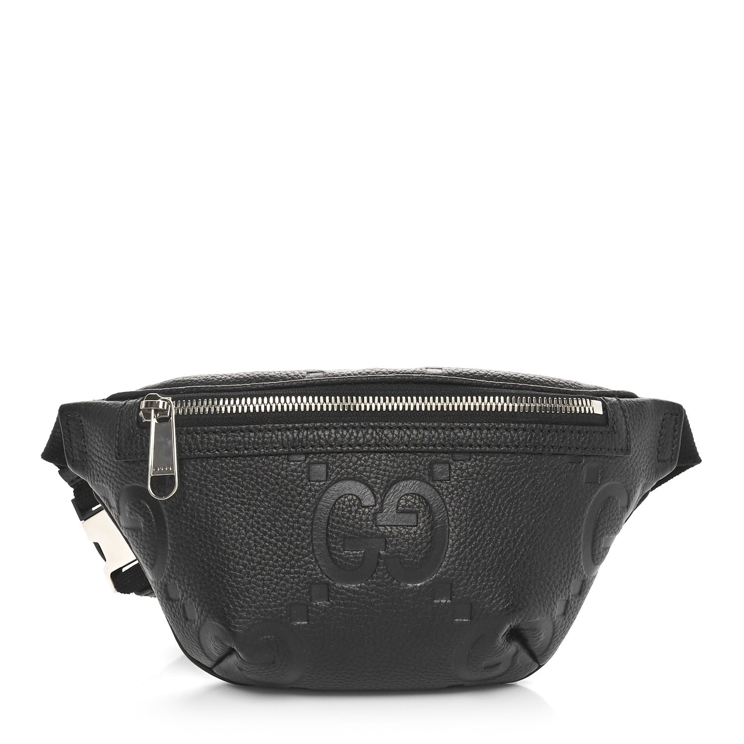 Gucci Piuma Calfskin Jumbo GG Embossed Small Belt Bag Black 1 of 11