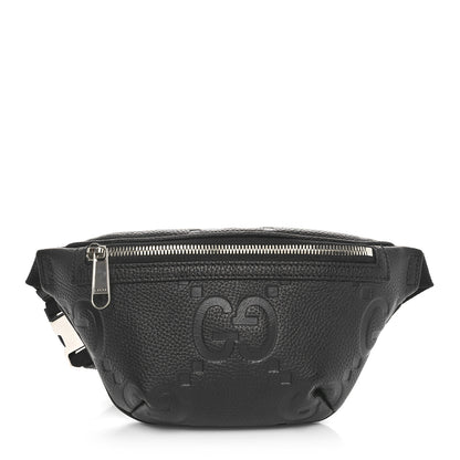 Gucci Piuma Calfskin Jumbo GG Embossed Small Belt Bag Black 1 of 11