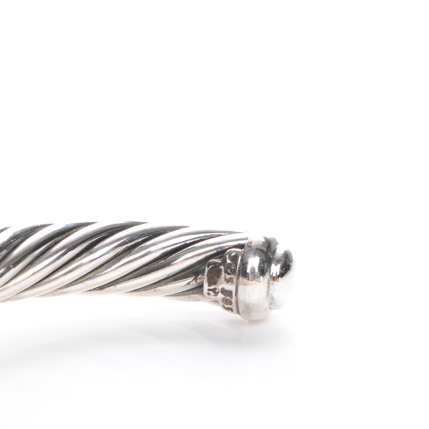 David Yurman Sterling Silver 14K Yellow Gold 7mm Blue Topaz Pink Tourmaline Renaissance Cable Station Bracelet 5 of 6