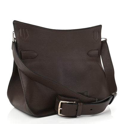 Hermes Taurillon Clemence Jypsiere 34 Chocolate 3 of 11