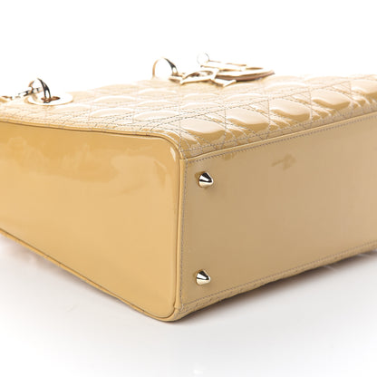 Christian Dior Patent Cannage Medium Lady Dior Beige 7 of 8