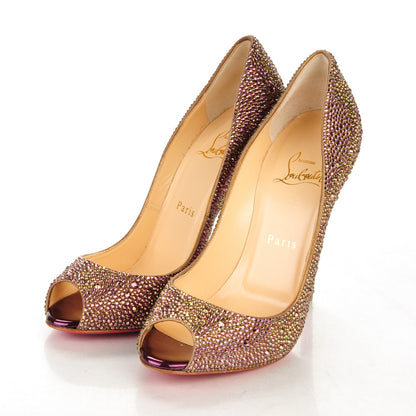Christian Louboutin Suede Strass Youpi 120 Pumps 37.5 Cosmos 3 of 6