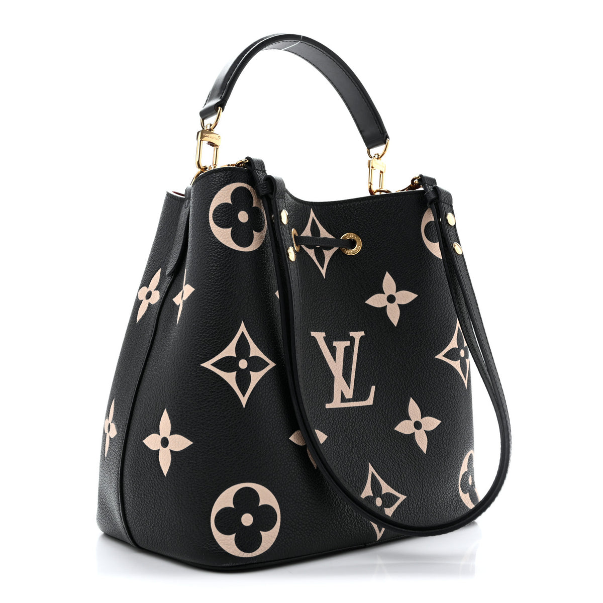 Louis Vuitton Empreinte Monogram Giant Neonoe MM  Black Beige 4 of 14