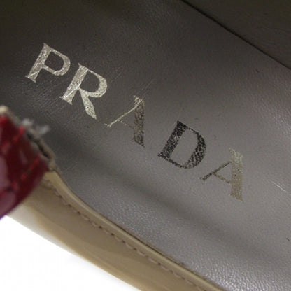 Prada Vernice Heels 38.5 Beige Red 6 of 6