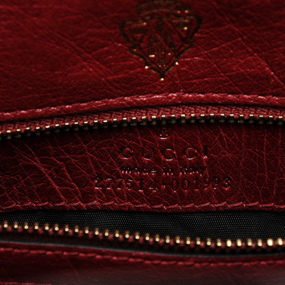 Gucci Ostrich Stirrup Top Handle Bag Raspberry 7 of 7