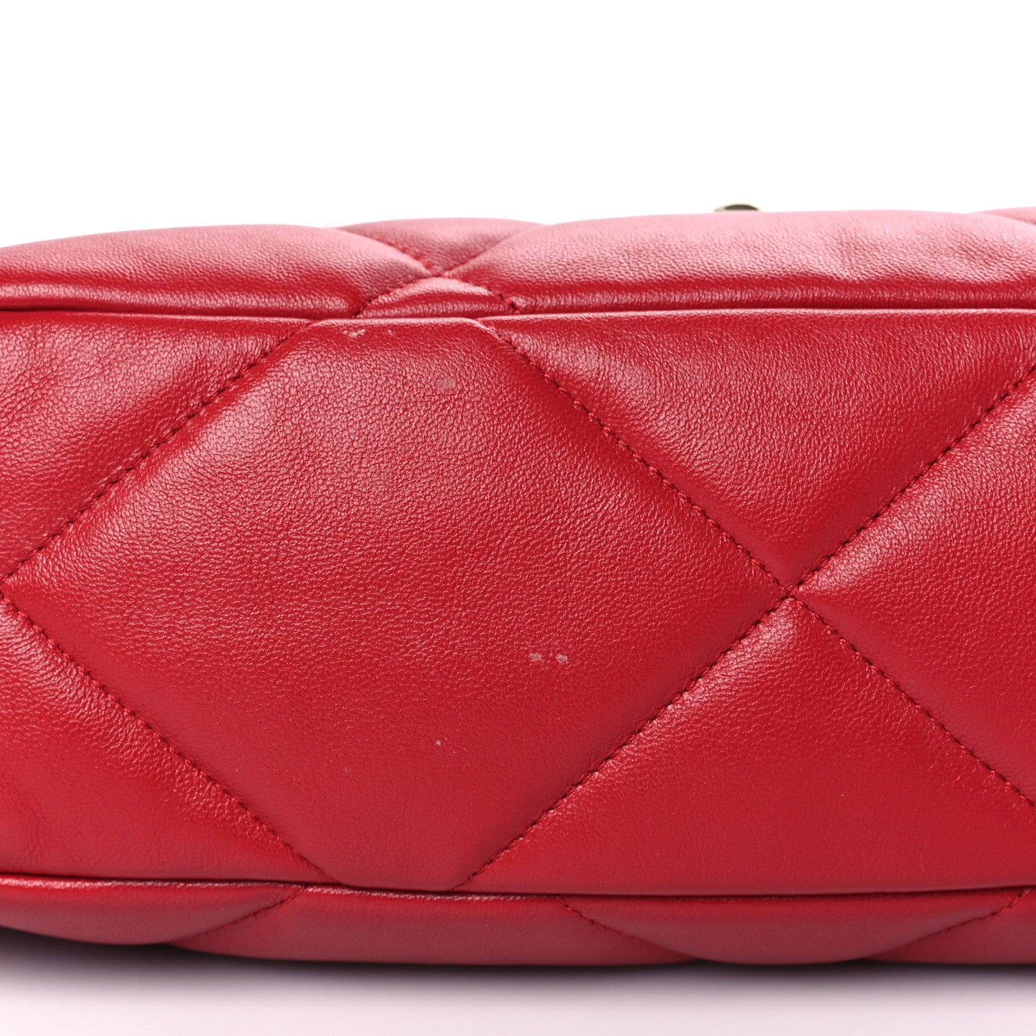 Chanel Lambskin Quilted Large Chanel 19 Flap Red 11 of 11