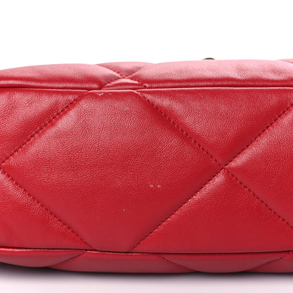Chanel Lambskin Quilted Large Chanel 19 Flap Red 11 of 11