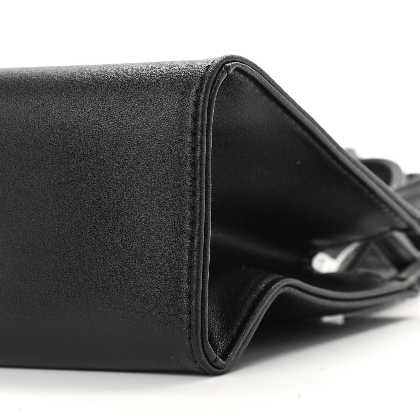 Vegan Leather Small Shopping Bag Black