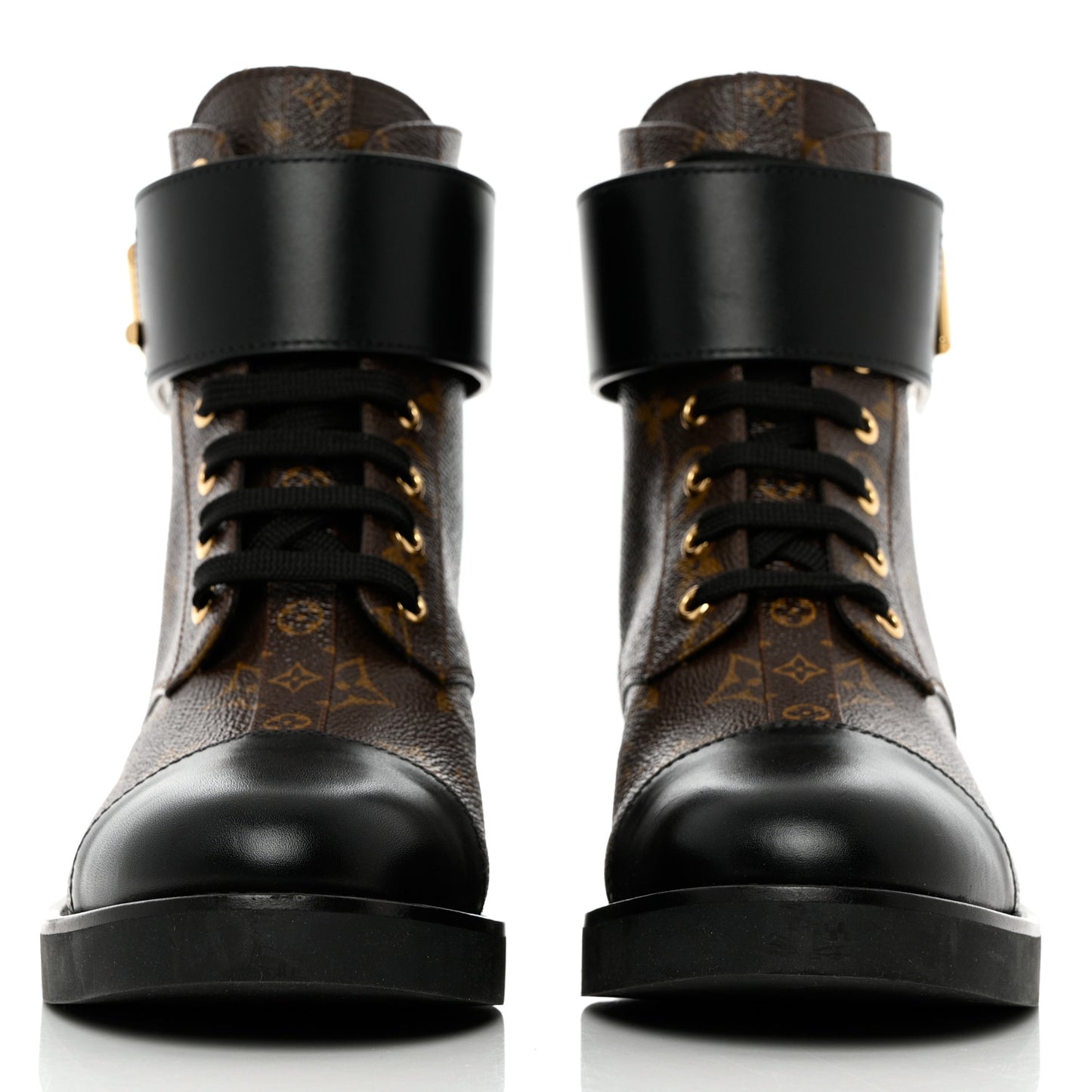 Calfskin Monogram Wonderland Flat Ranger Boots 39 Black