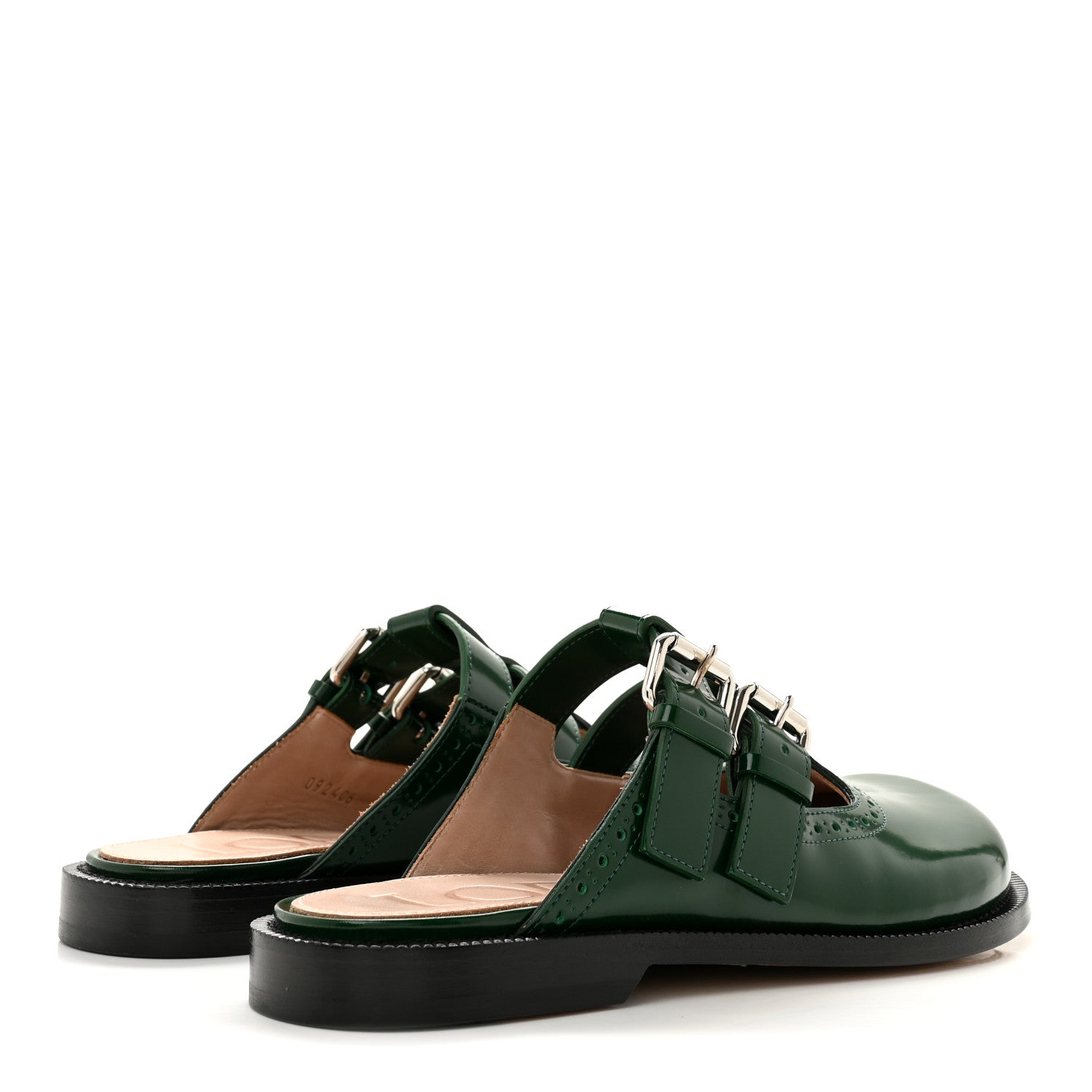 Loewe Calfskin Campo Mary Jane Mule 36 Green 5 of 9