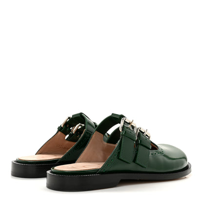 Loewe Calfskin Campo Mary Jane Mule 36 Green 5 of 9