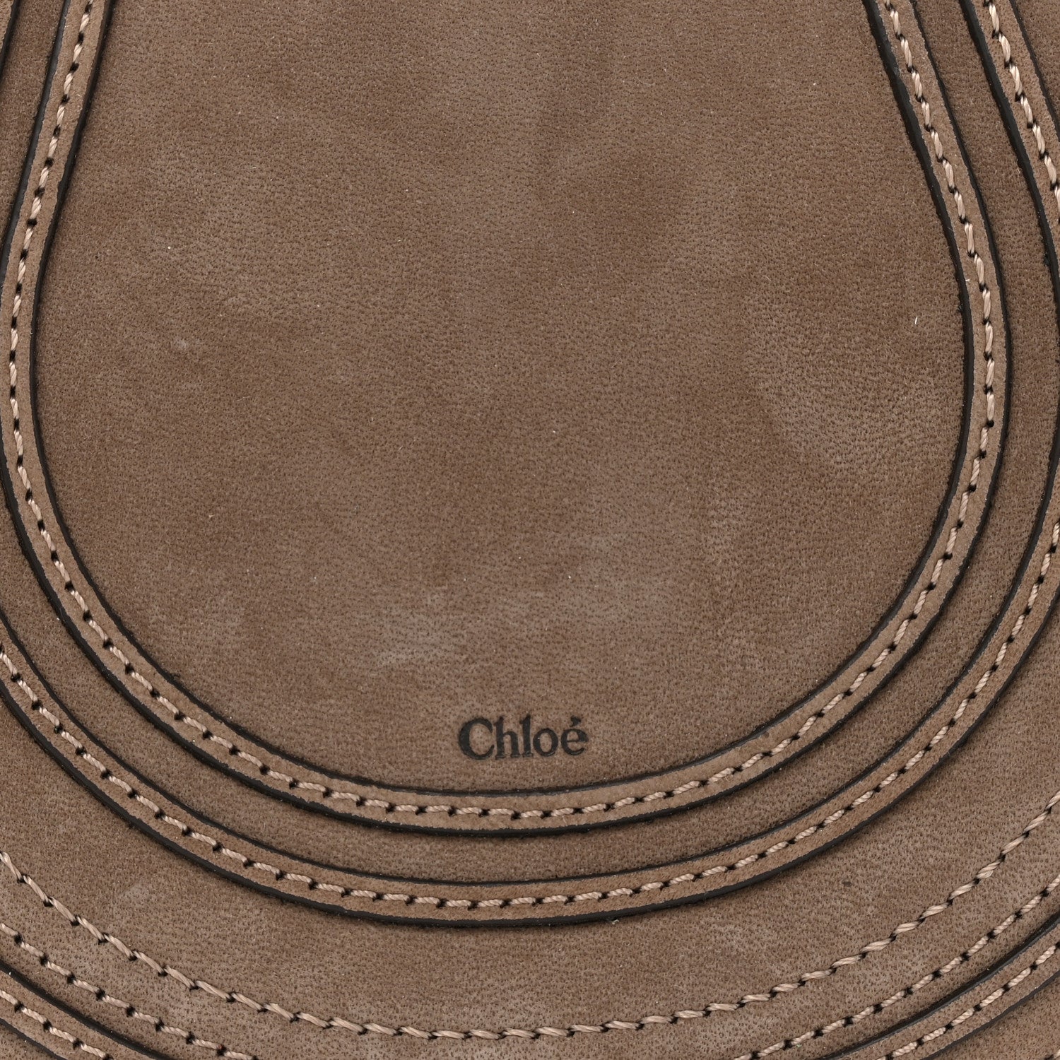 Chloe Suede Calfskin Small Marcie Saddle Bag Flannel Grey 7 of 9