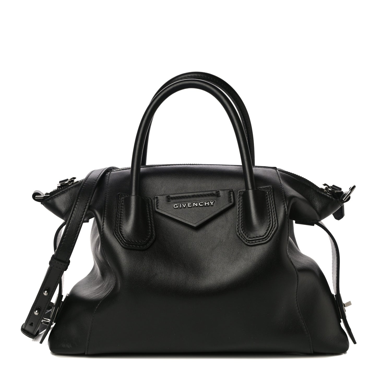Smooth Calfskin Small Soft Antigona Black