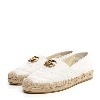 Gucci Nappa Matelasse GG Marmont Espadrilles 38.5 Great White 3 of 13