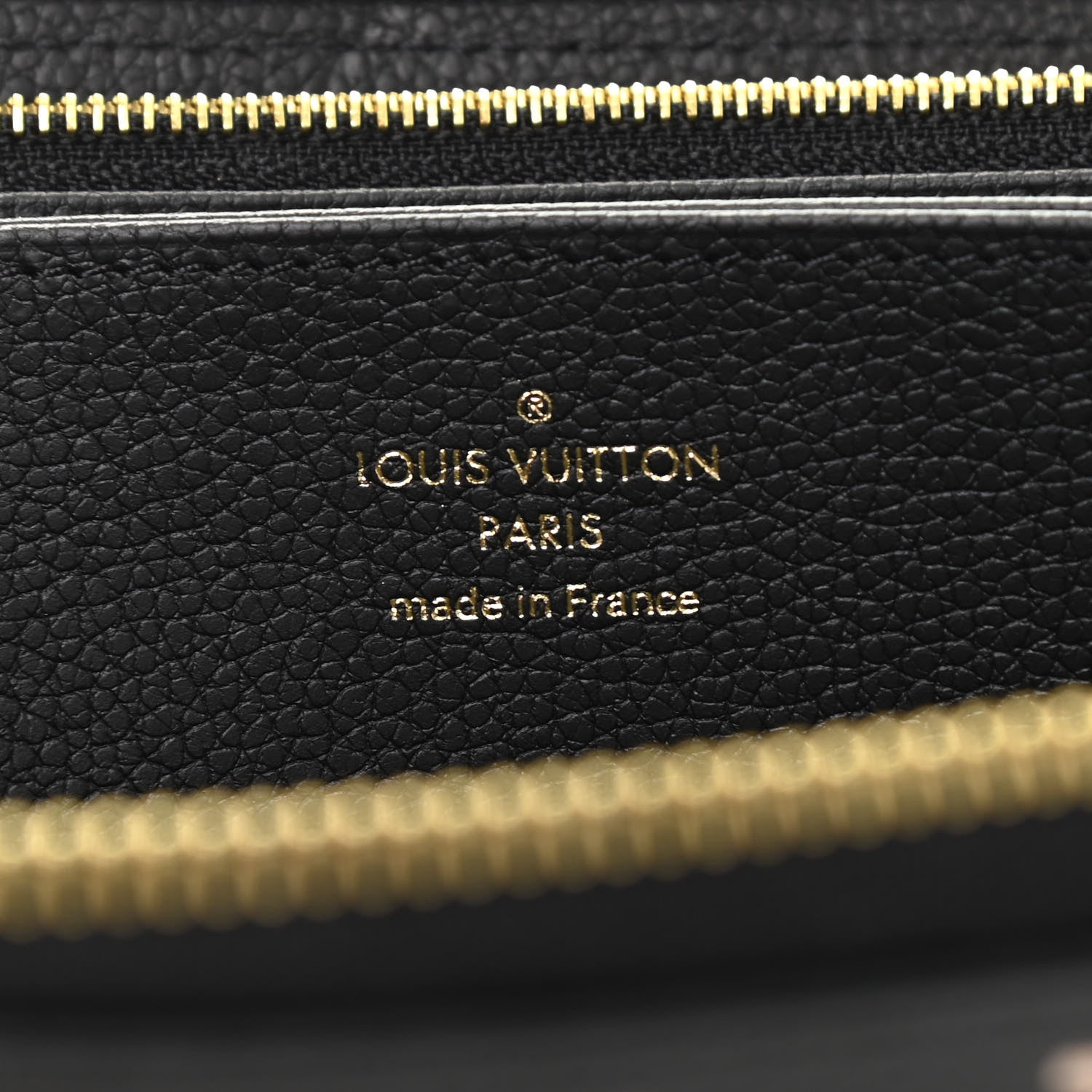 Louis Vuitton Empreinte Monogram Giant Zippy Wallet Black Beige 6 of 8