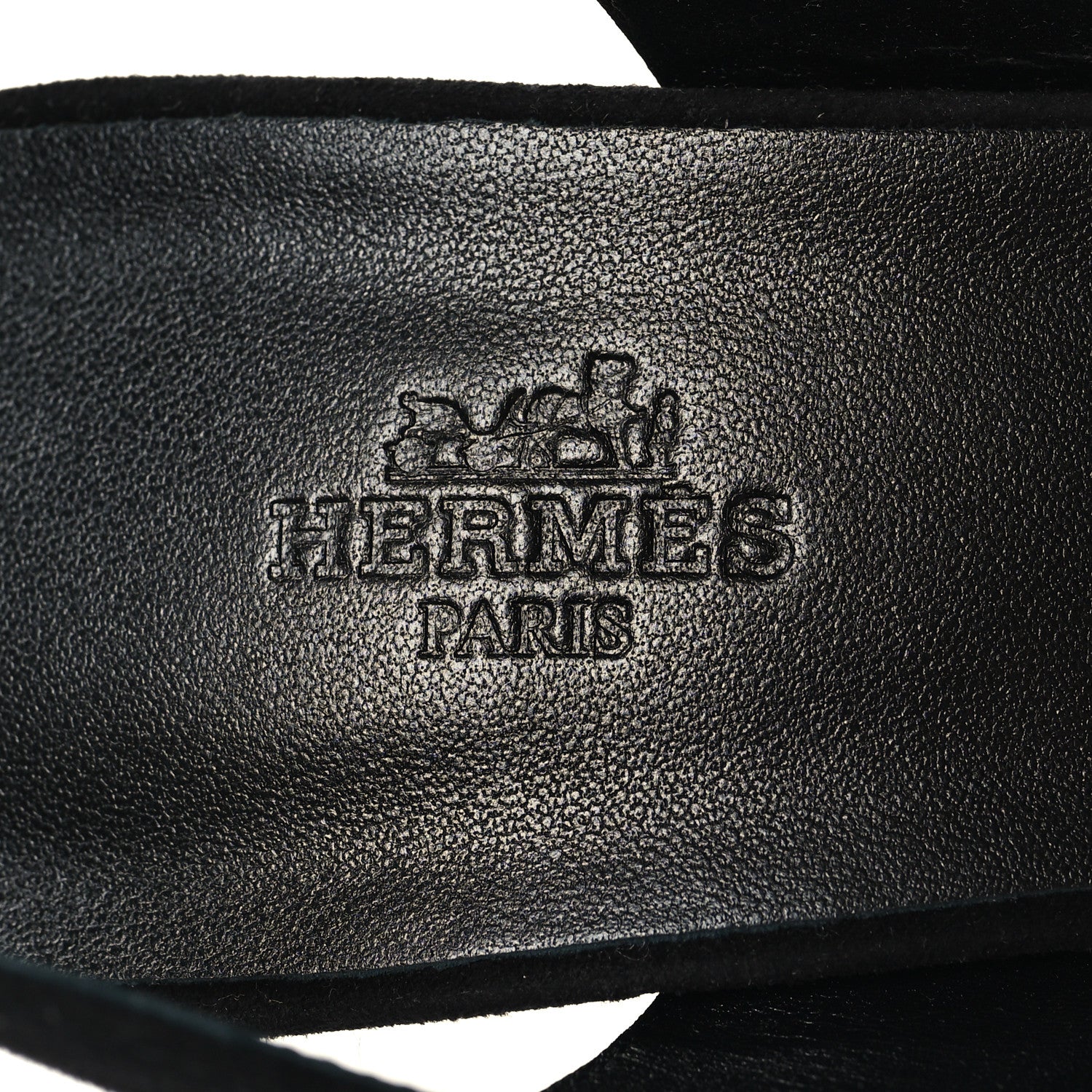 Hermes Suede Goatskin Crystal Ella 105 Sandal 39 Black 8 of 8