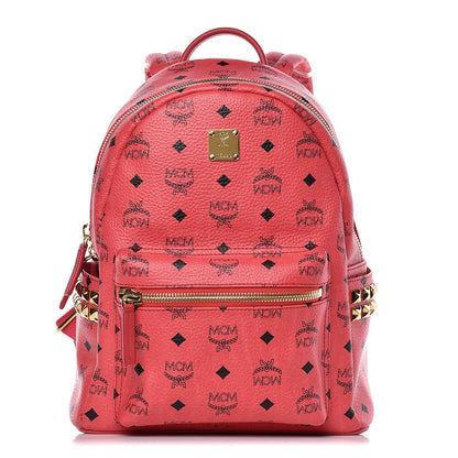 MCM Visetos Side Stud Small Stark Backpack Corail 1 of 10