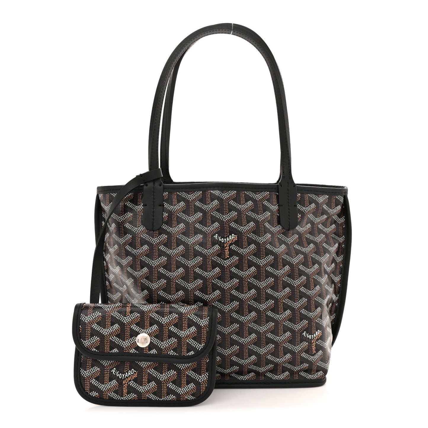 Goyardine Reversible Mini Anjou Black