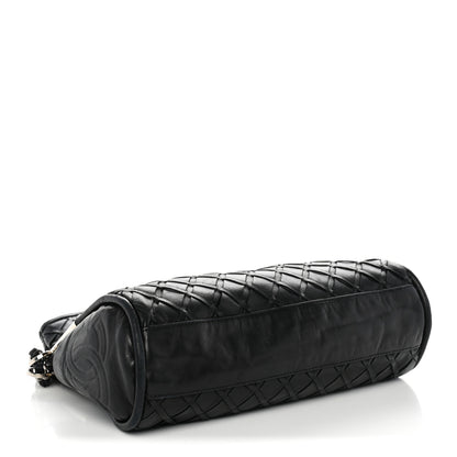 Chanel Lambskin Woven Medium Ultimate Soft Sombrero Hobo Black 3 of 8