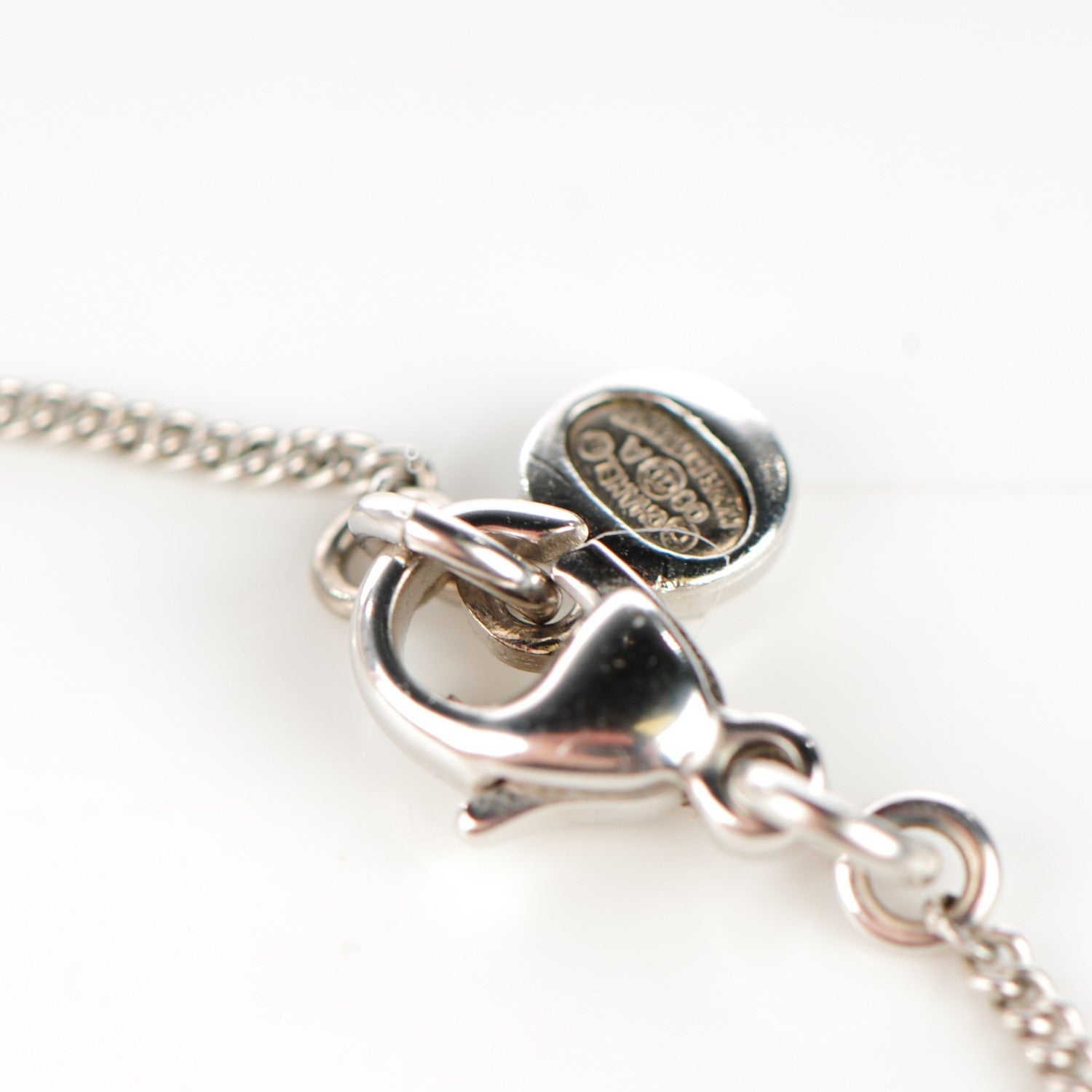 Chanel Crystal Camellia CC Necklace Silver 4 of 6