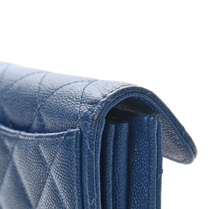 Chanel Caviar Quilted Flap Card Holder Wallet Navy 11 of 12