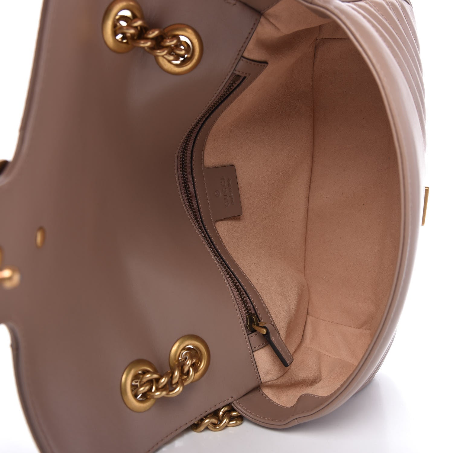 Gucci Calfskin Matelasse Small GG Marmont Shoulder Bag Porcelain Rose 5 of 10