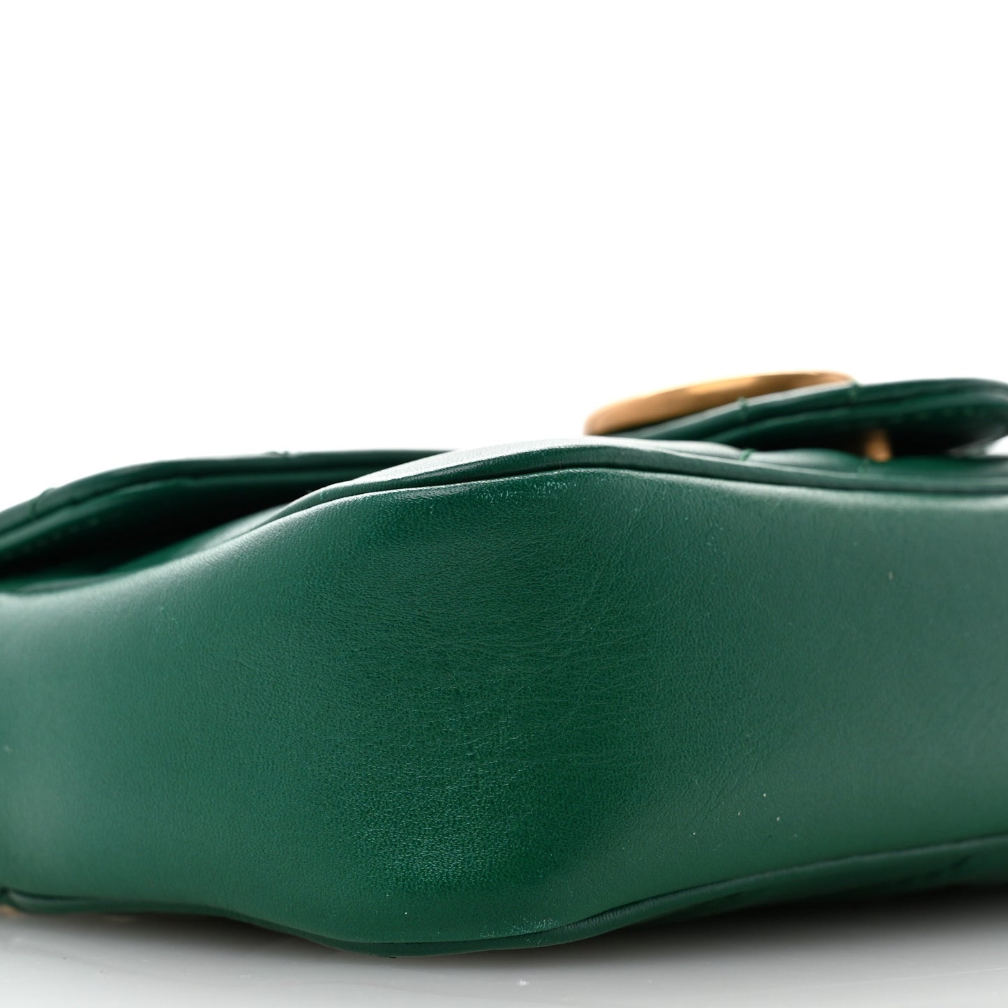 Calfskin Matelasse Super Mini GG Marmont Shoulder Bag Emerald Green