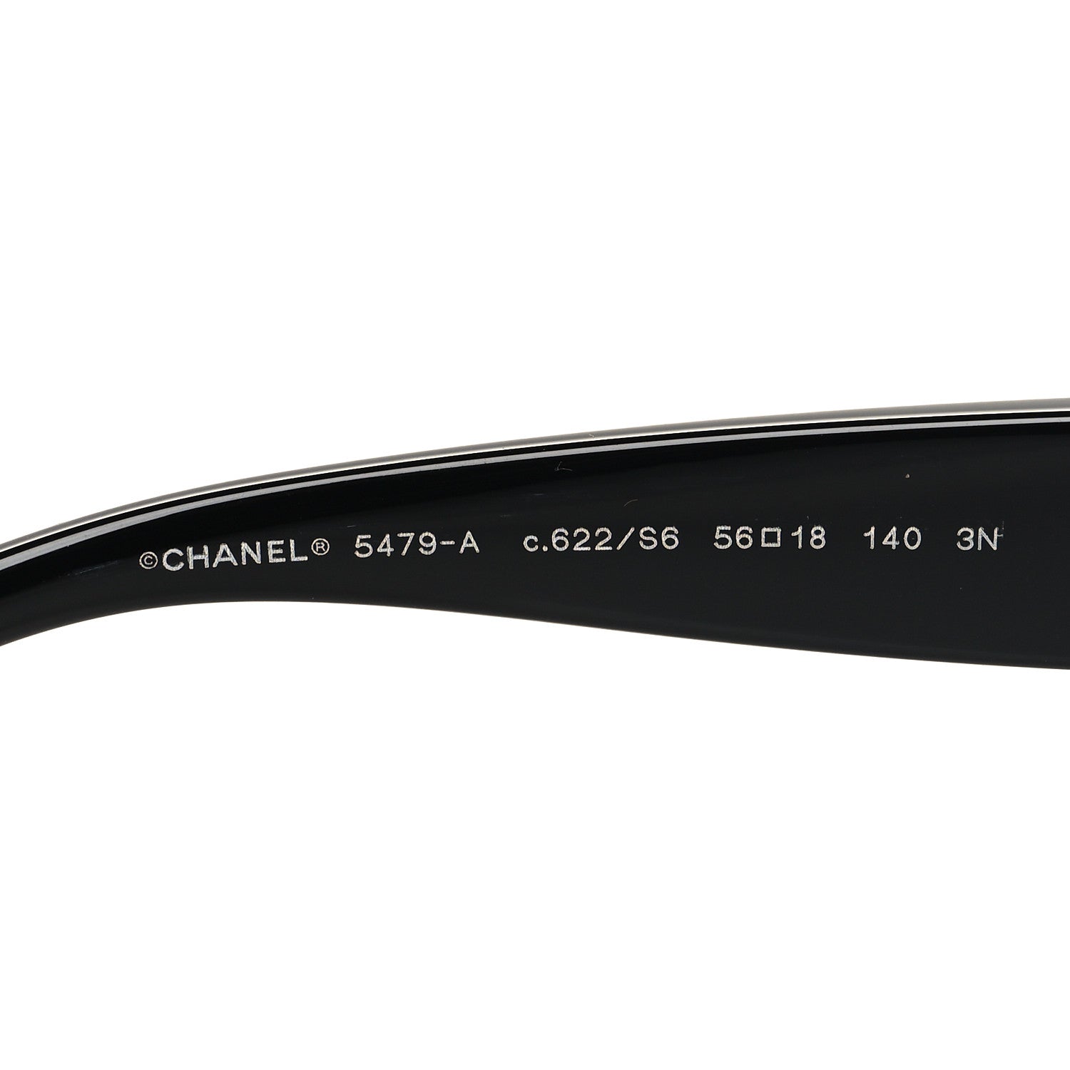 Chanel Acetate Charms Pearl Square Sunglasses 5479-A Black Gold 5 of 7