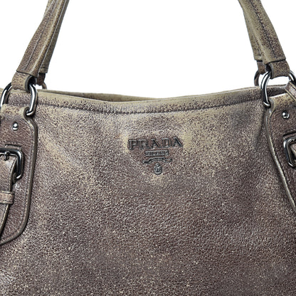 Prada Cervo Zippers Hobo Brown 8 of 18