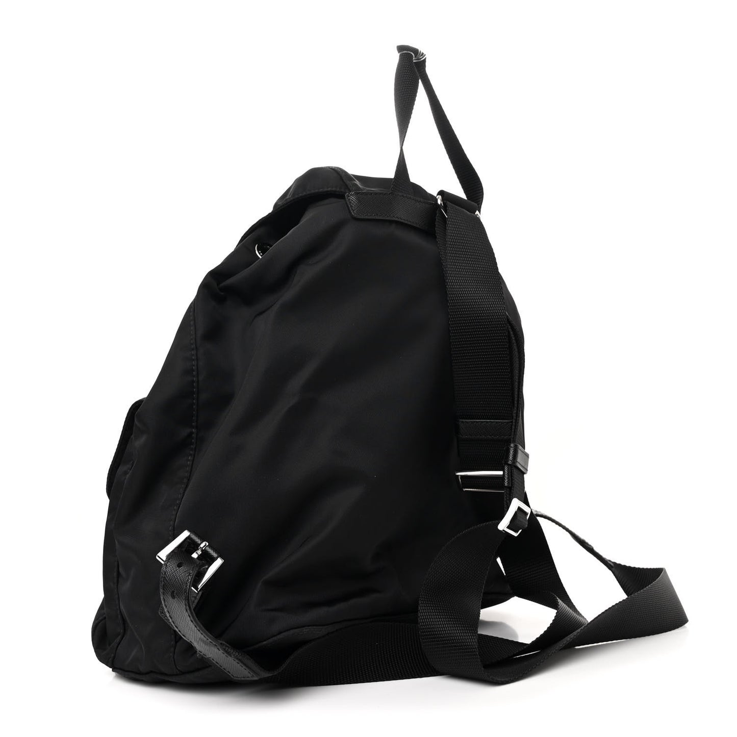 Re-Nylon Saffiano Medium Backpack Black