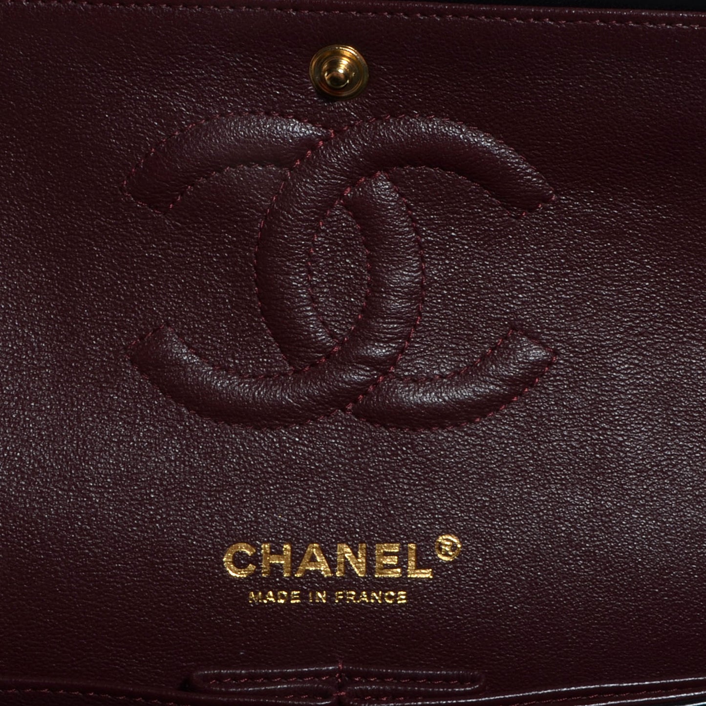 Lambskin Medium Double Flap Black