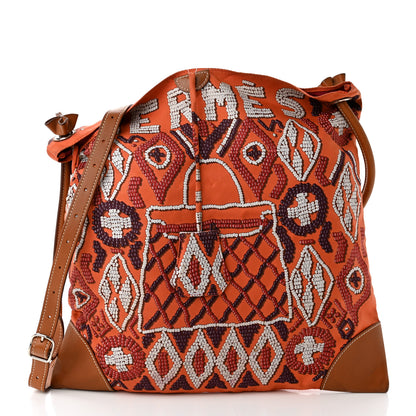 Hermes Silk Barenia Kelly En Perles Silky City 33 Bag Fauve Orange Anthracite Frambroise 2 of 14