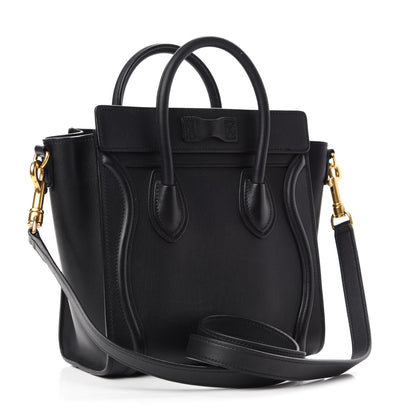 Celine Smooth Calfskin Nano Luggage Black 2 of 9