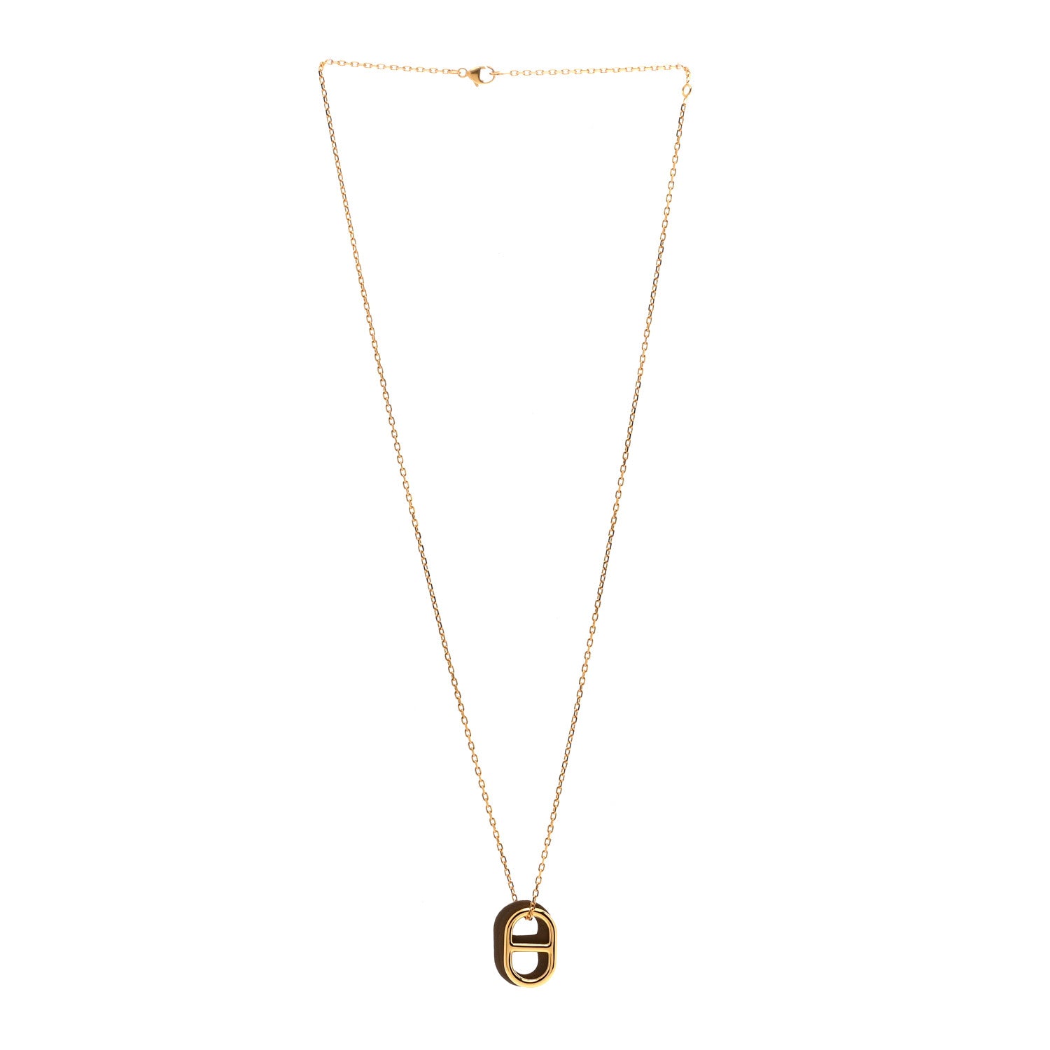 Hermes Swift O'Maillon Pendant Necklace Etoupe 3 of 7