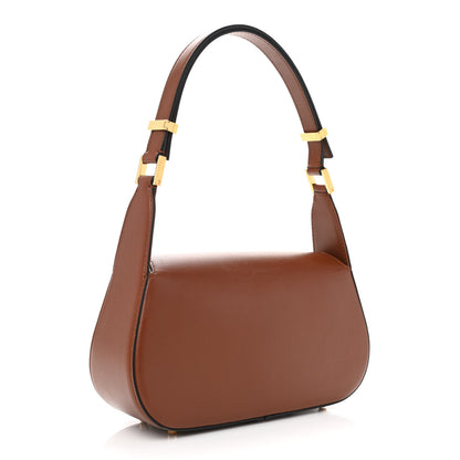 Valentino Garavani Smooth Calfskin VLogo Chain Shoulder Bag Saddle Brown 3 of 7