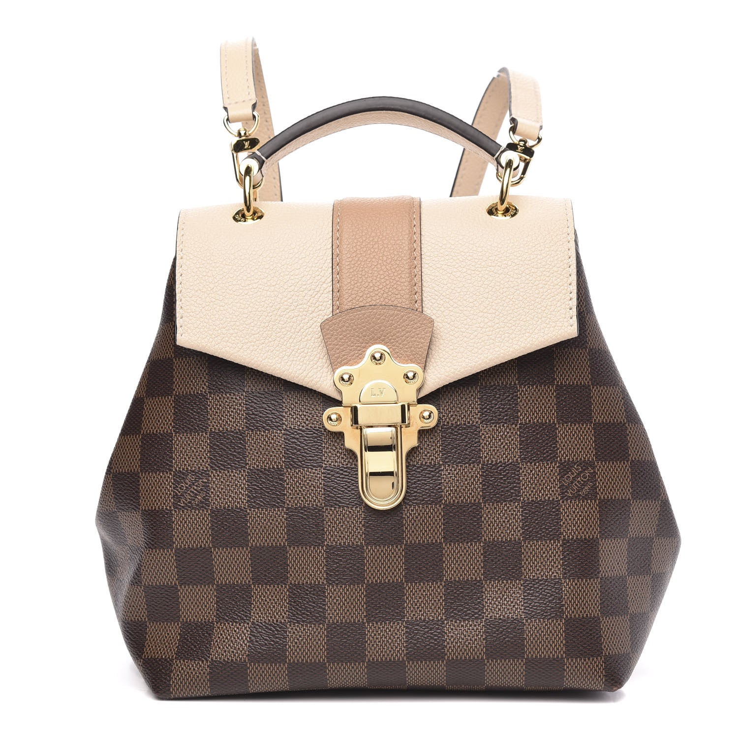 Louis Vuitton Damier Ebene Clapton Backpack Creme 1 of 8