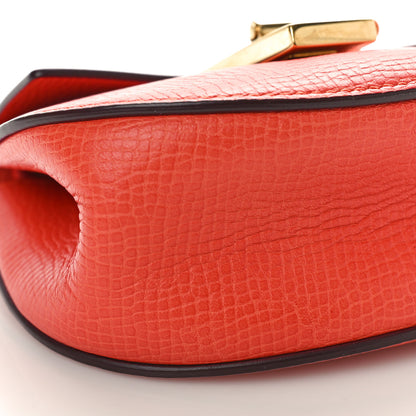 Chloe Grained Calfskin Lambskin Mini Drew Shoulder Bag Coral Pop 10 of 11
