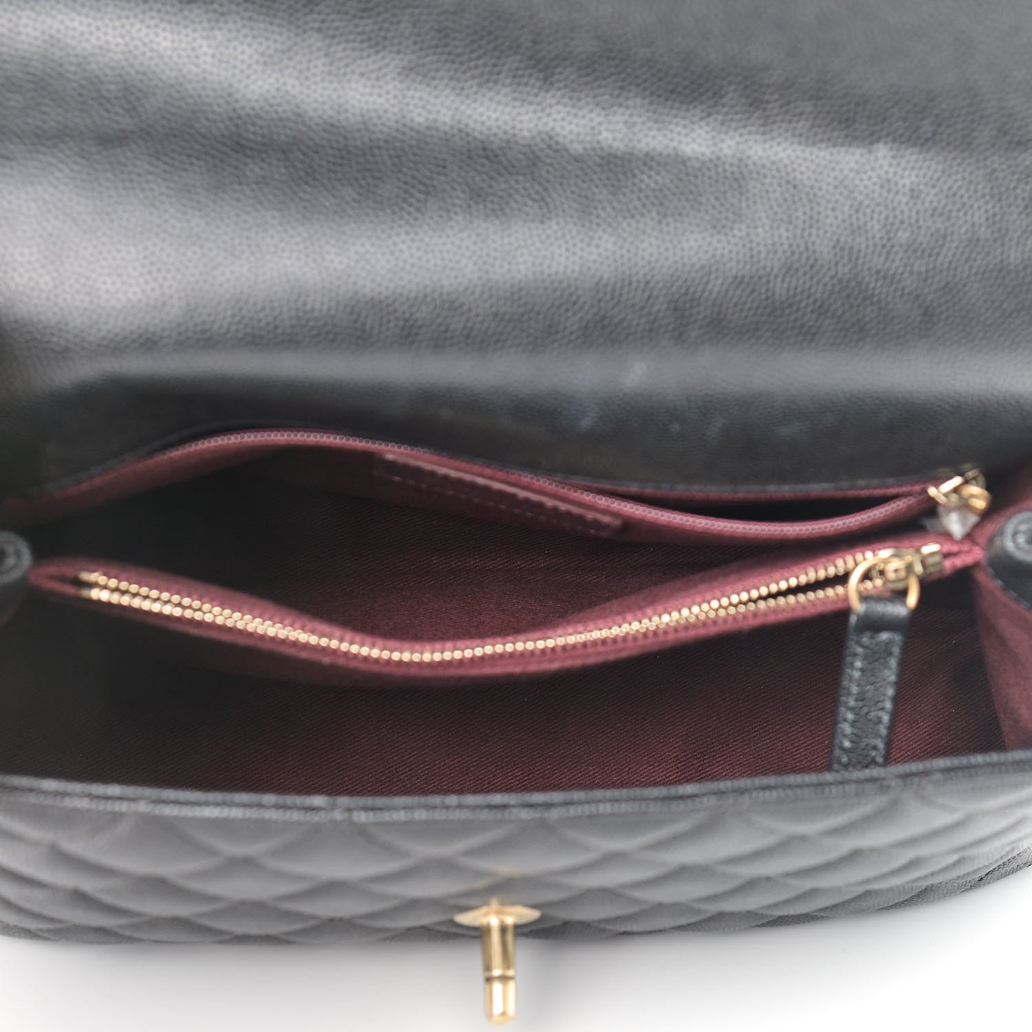 Chanel Caviar Quilted Small Coco Handle Flap Black 5 of 10