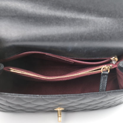 Chanel Caviar Quilted Small Coco Handle Flap Black 5 of 10
