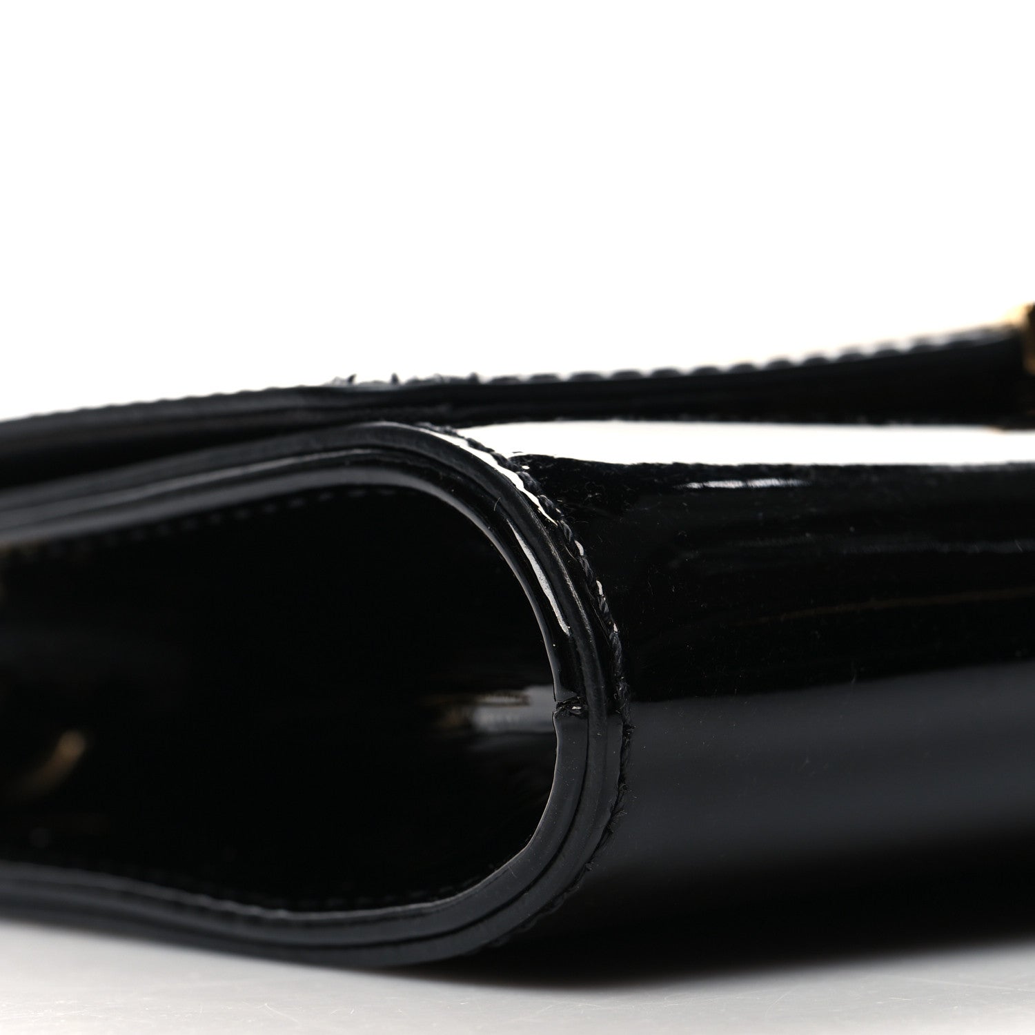 Louis Vuitton Patent Louise PM Chain Clutch Black 8 of 13