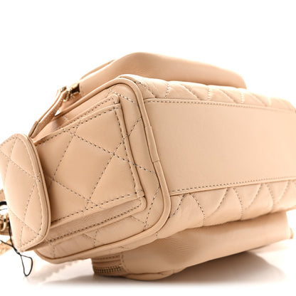 Chanel Shiny Crumpled Lambskin Quilted Small Preppy Pocket Camera Case Beige 9 of 13