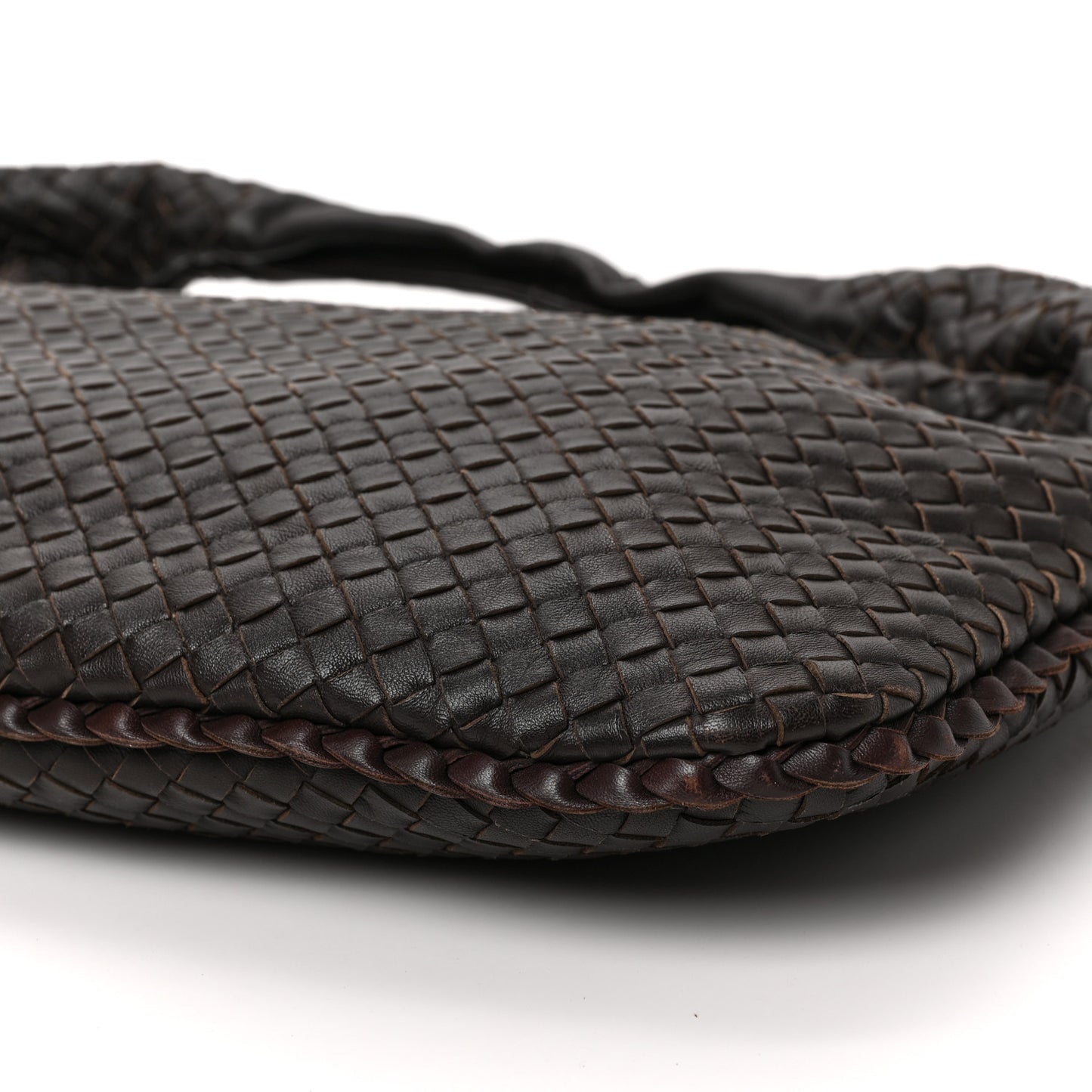 Nappa Intrecciato Large Veneta Hobo Ebano