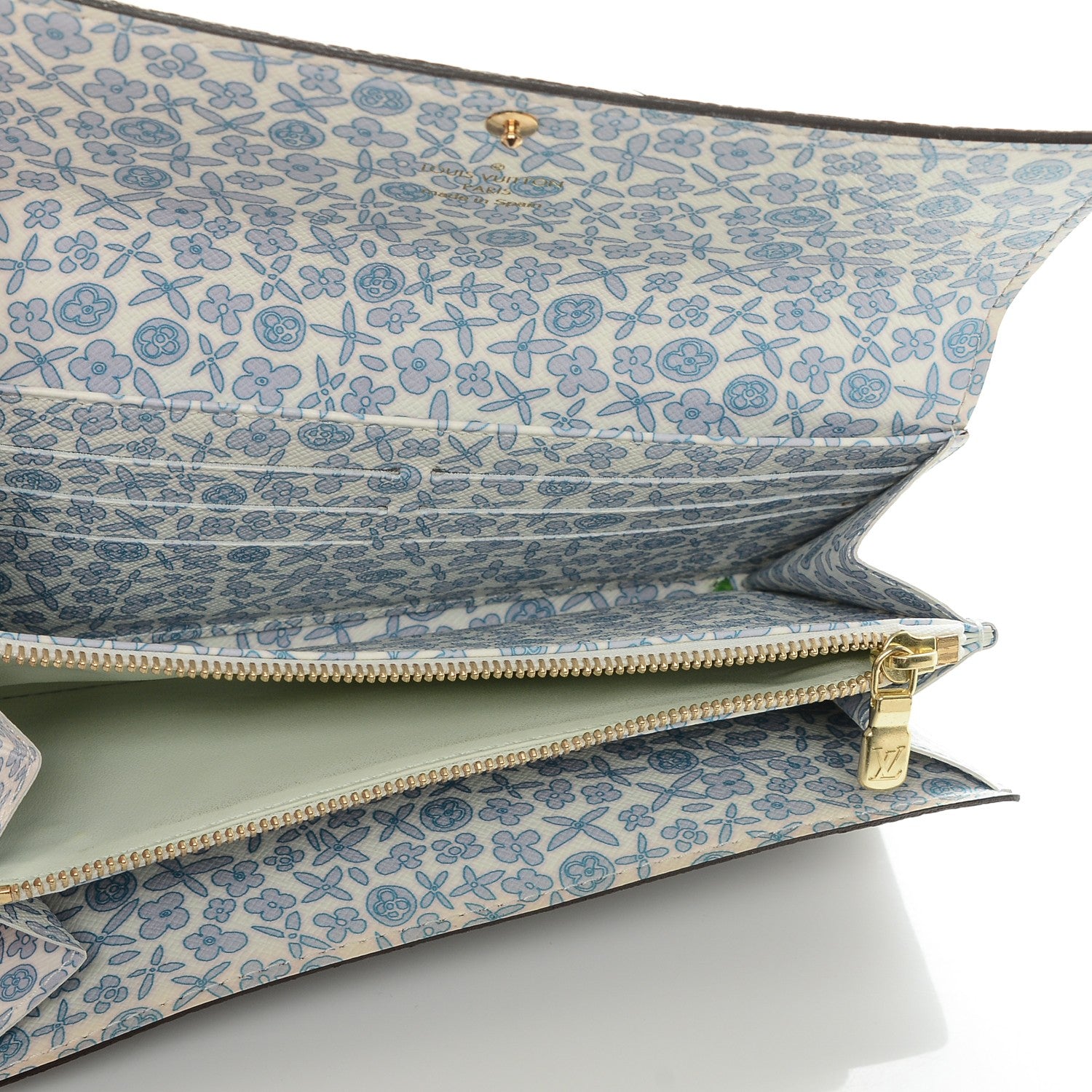 Louis Vuitton Monogram Fleuri Sarah Wallet Violet 5 of 6