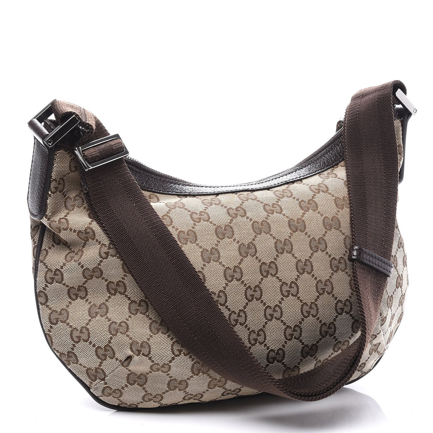 Monogram Medium Half Moon Hobo Dark Brown